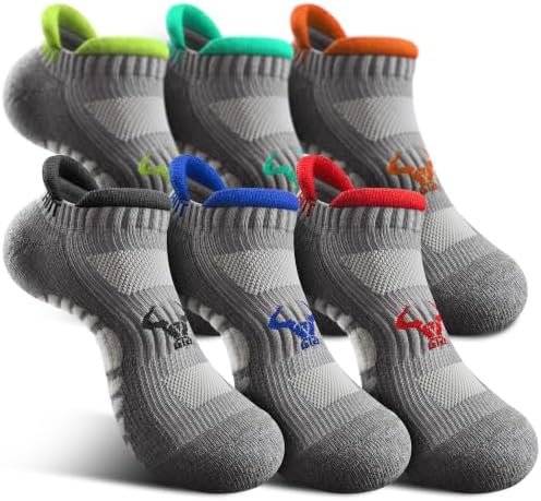6-Pack Cushioned Athletic Ankle Socks