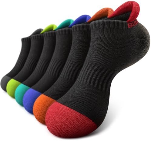 6Pack Women Cushioned Athletic Running Ankle Socks-Arch Support