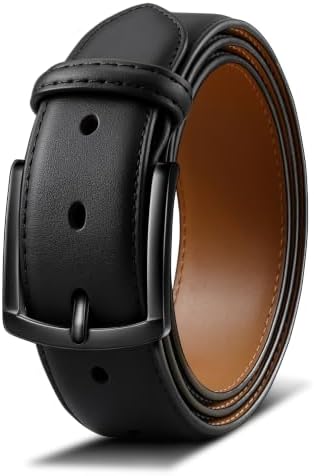 Belt Men, BULLIANT Leather Dress Belt 1 3/8″