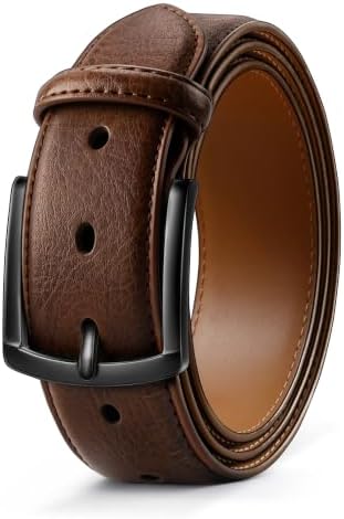 Belt Men, BULLIANT Leather Dress Belt 1 3/8″