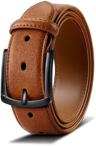 Belt Men, BULLIANT Leather Dress Belt 1 3/8″