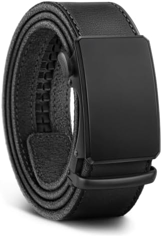Belt Men, Full Grain Leather Ratchet Belts 1 3/8″, Exact Fit