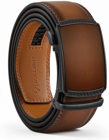 Belt Men, Ratchet Leather Belts 1 3/8″, Exact Fit