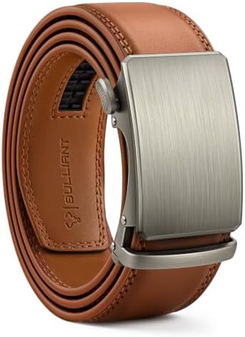 Belt Men, Ratchet Leather Belts 1 3/8″, Exact Fit