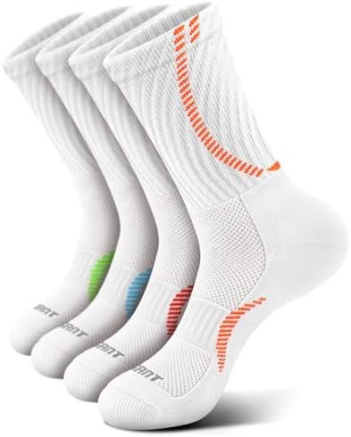 Boys Socks Compression Athletic Crew Socks Cushioned Running Arch