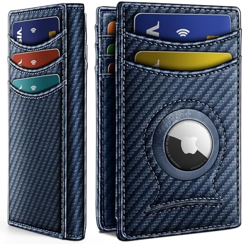 Magnetic Slim Leather Airtag Wallet Money Clip