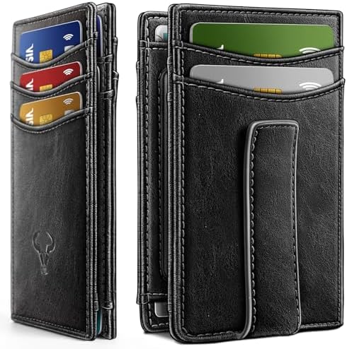 Magnetic Slim Leather Pocket Wallet Money Clip
