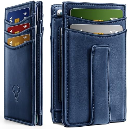 Magnetic Slim Leather Pocket Wallet Money Clip
