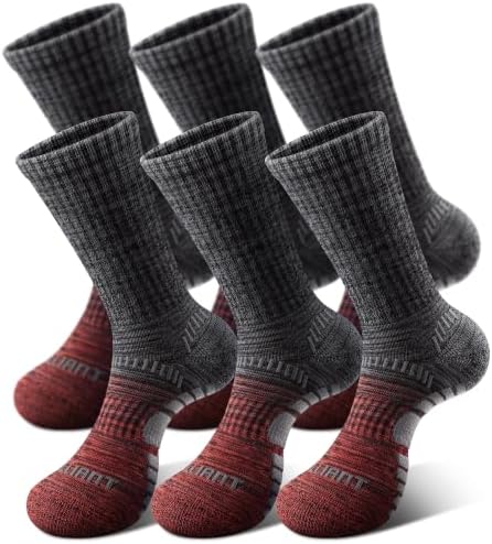 Men 6-Pack Athletic Compression Crew Socks