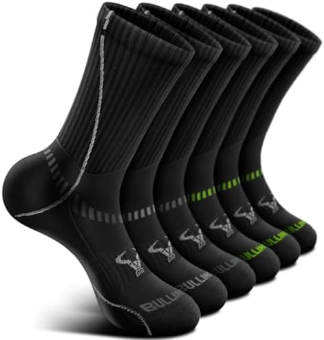 Men 6-Pack Athletic Compression Crew Socks