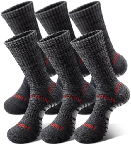Men 6-Pack Athletic Compression Crew Socks