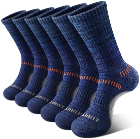 Men 6-Pack Athletic Compression Crew Socks