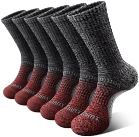 Men 6-Pack Athletic Compression Crew Socks