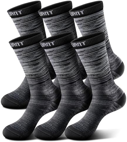 Men 6-Pack Athletic Compression Crew Socks