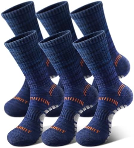 Men 6-Pack Athletic Compression Crew Socks