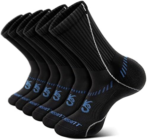 Men 6-Pack Athletic Compression Crew Socks