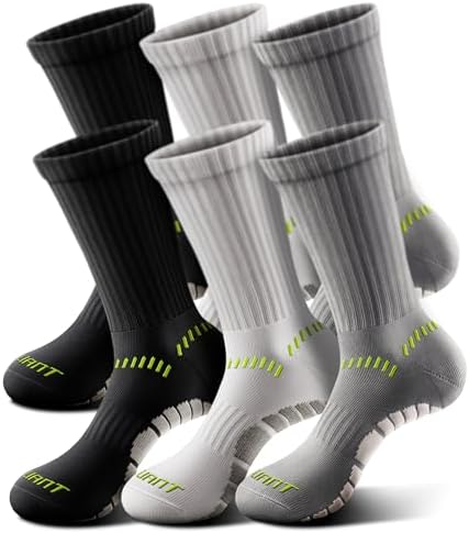 Men 6-Pack Athletic Compression Crew Socks