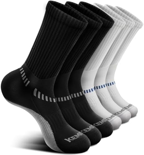 Men 6-Pack Athletic Compression Crew Socks