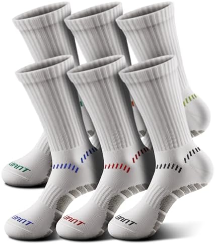 Men 6-Pack Athletic Compression Crew Socks