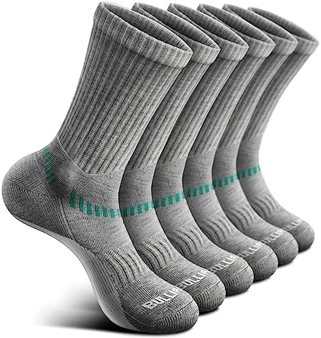 Men 6-Pack Athletic Compression Crew Socks