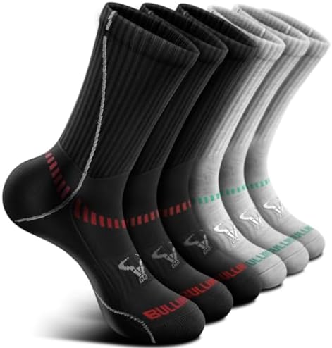 Men 6-Pack Athletic Compression Crew Socks
