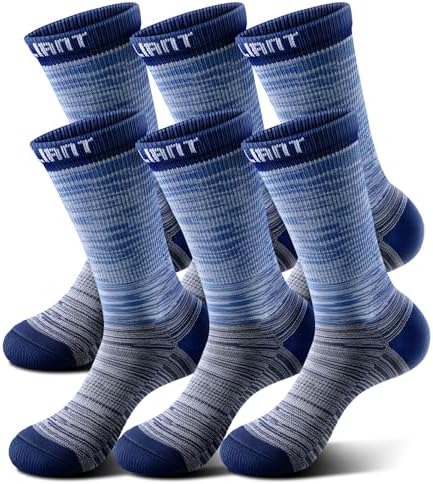 Men 6-Pack Athletic Compression Crew Socks