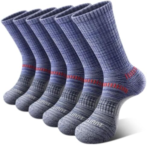Men 6-Pack Athletic Compression Crew Socks