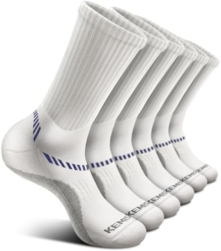 Men 6-Pack Athletic Compression Crew Socks