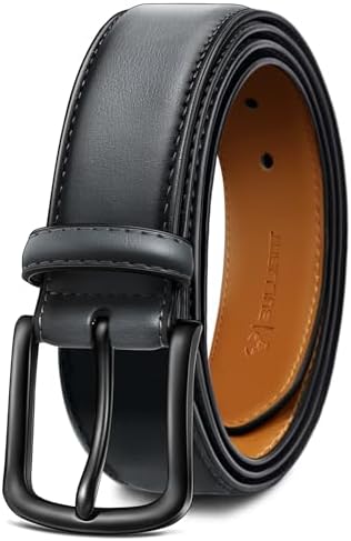 Men Belt-Leather Belt 7 Holes Comfortable