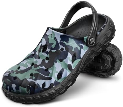 Men Clogs Mules Sandals Unisex Cushioned Footbed