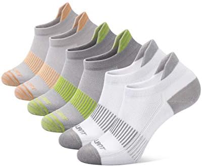 Men Cushioned Athletic Running Ankle Socks 6Pack-Arch Support