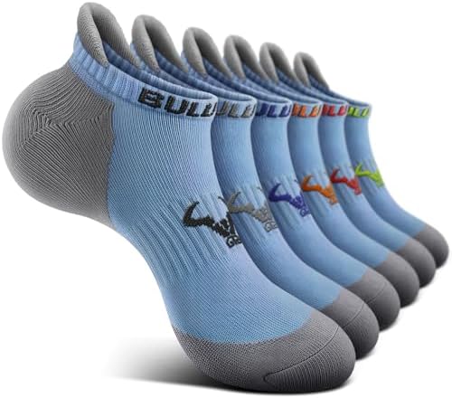 Men Cushioned Athletic Running Ankle Socks 6Pack-Arch Support