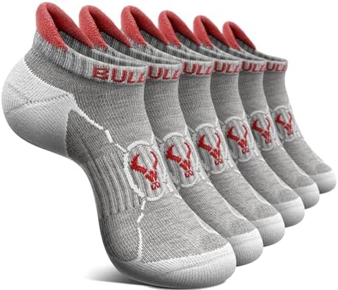 Men Cushioned Athletic Running Ankle Socks 6Pack-Arch Support