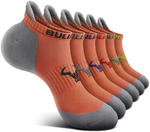 Men Cushioned Athletic Running Ankle Socks 6Pack-Arch Support
