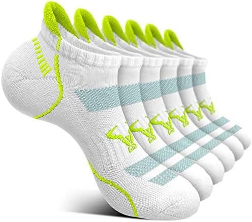 Men Cushioned Athletic Running Ankle Socks 6Pack-Arch Support