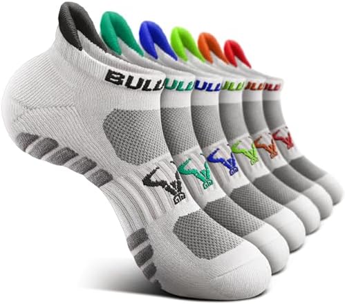 Men Cushioned Athletic Running Ankle Socks 6Pack-Arch Support