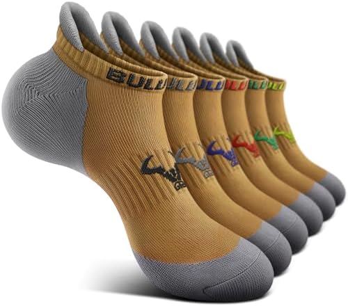 Men Cushioned Athletic Running Ankle Socks 6Pack-Arch Support