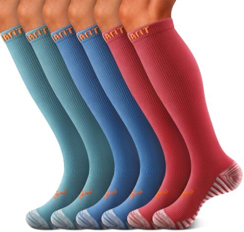 Men Cushioned Compression Sports Recovery Knee-High Socks 3Pack