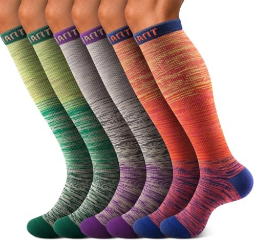Men Cushioned Compression Sports Recovery Knee-High Socks 3Pack
