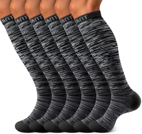 Men Cushioned Compression Sports Recovery Knee-High Socks 3Pack