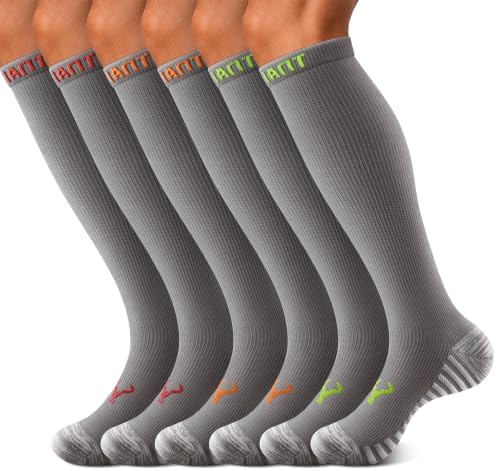 Men Cushioned Compression Sports Recovery Knee-High Socks 3Pack