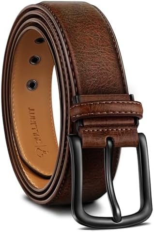 Men Leather Belt Trimmable 1.5″-7 Metal Eyelets
