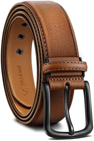 Men Leather Belt Trimmable 1.5″-7 Metal Eyelets