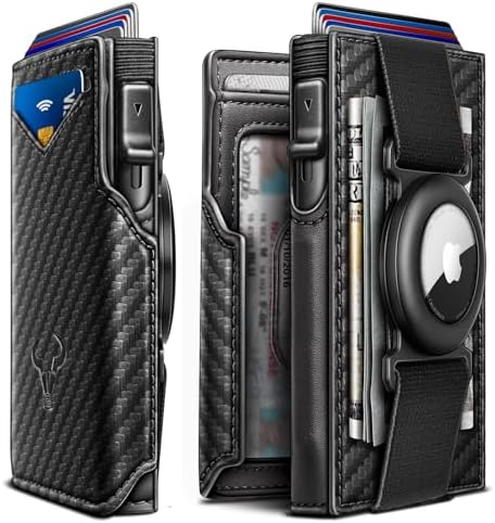 Men Leather Wallet for AirTag