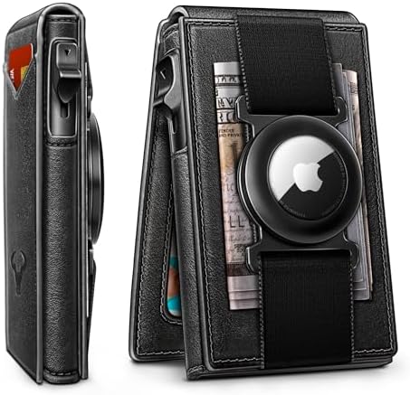 Men Leather Wallet for AirTag