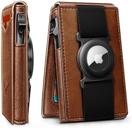 Men Leather Wallet for AirTag
