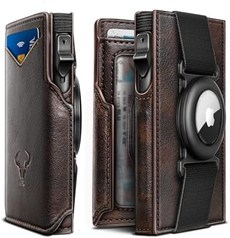 Men Leather Wallet for AirTag