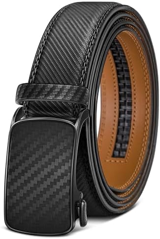 Men Ratchet Leather Belt True-to-size 1 3/8″