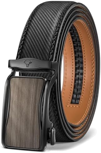 Men Ratchet Leather Belt True-to-size 1 3/8″