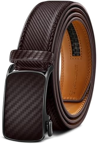 Men Ratchet Leather Belt True-to-size 1 3/8″